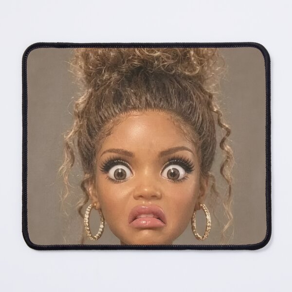 Item preview, Disgusted Gold Hoop Earrings Doll Reaction Meme designed and sold by Devilians92.