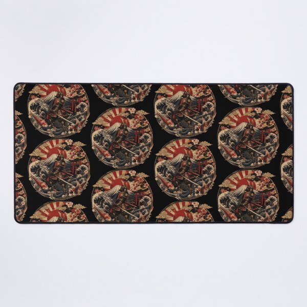 Item preview, Samurai Spirit of Japan | Mount Fuji, Koi Fish & Rising Sun Vintage Japanese Art designed and sold by RhymeArc.