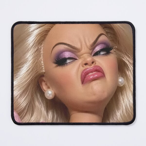 Item preview, Funny Stank Face Blonde Doll Cringe Reaction Meme designed and sold by Devilians92.