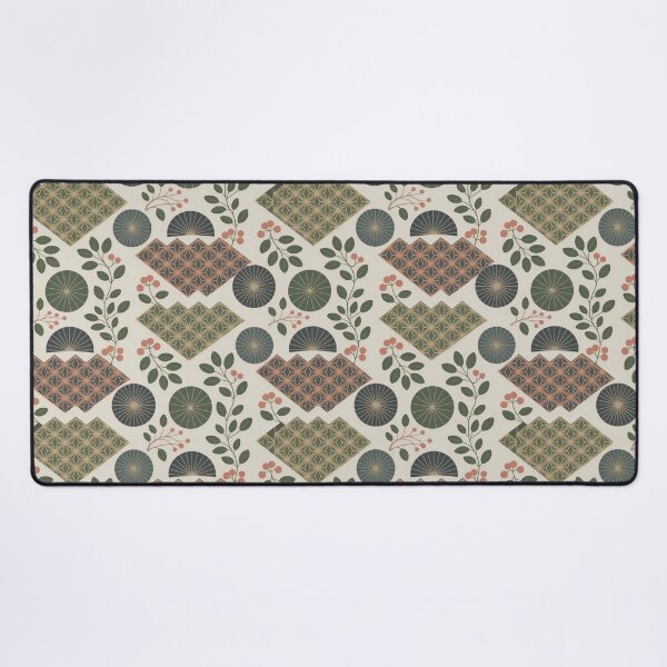 Item preview, Modern Japanese Wagara Botanical Pattern – Elegant Seamless Japanese Floral Design designed and sold by Tamas Das.