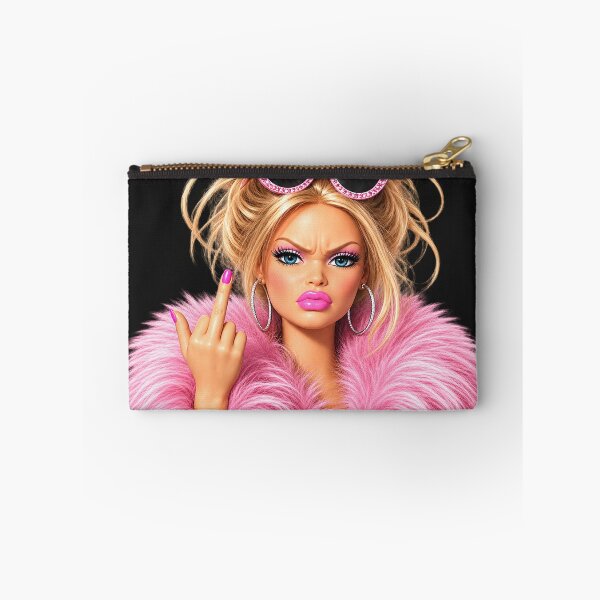 Item preview, Pink Fur Coat Sassy Doll Middle Finger Meme designed and sold by Devilians92.
