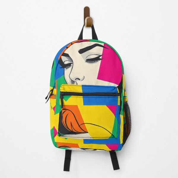 Item preview, Popart Female portrait Geometric Shapes designed and sold by ZanyPaintbrush.