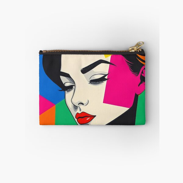 Item preview, Popart Female portrait Geometric Shapes designed and sold by ZanyPaintbrush.
