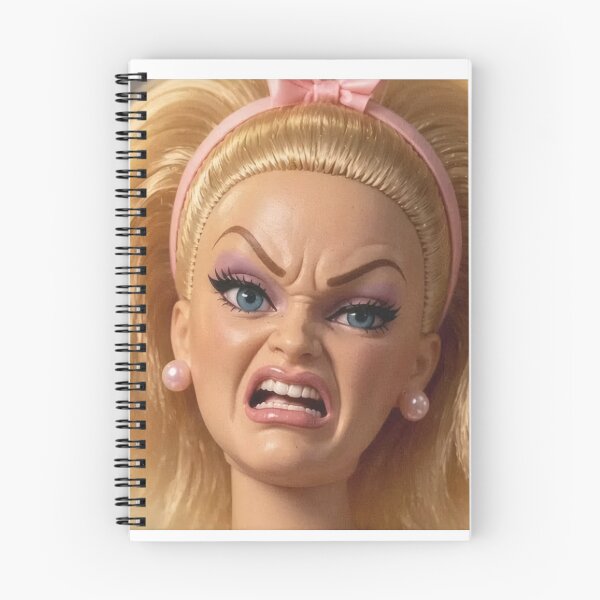 Item preview, Funny Angry Blonde Doll Gritting Teeth Stank Face Meme designed and sold by Devilians92.