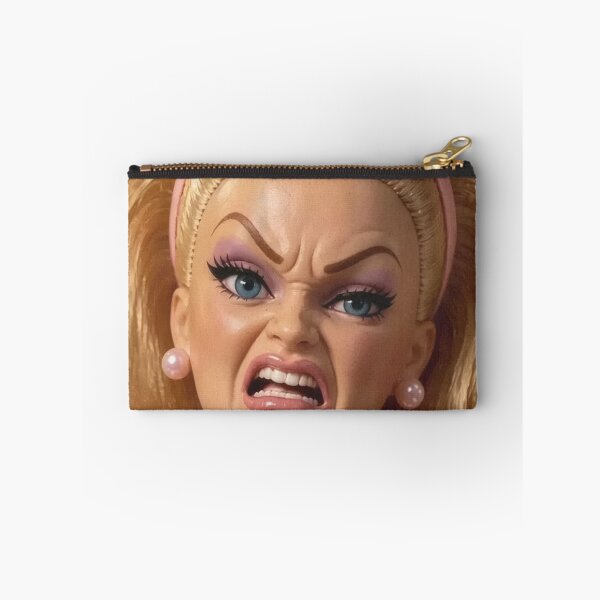 Item preview, Funny Angry Blonde Doll Gritting Teeth Stank Face Meme designed and sold by Devilians92.