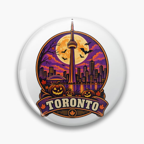 Item preview, Toronto Halloween Shirt - CN Tower Pumpkin Skyline Retro Design designed and sold by Globalcitytees.