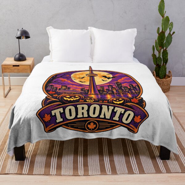 Item preview, Toronto Halloween Shirt - CN Tower Pumpkin Skyline Retro Design designed and sold by Globalcitytees.
