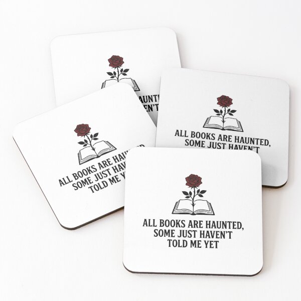 Item preview, All Books Are Haunted Some Just Haven't Told Me Yet Funny Spooky Bookish Reader Aesthetic Quote designed and sold by raedattia.
