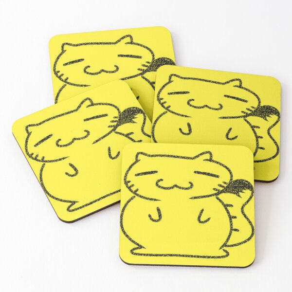 Item preview, Cute cat doodle Yellow version  designed and sold by thistleberry.