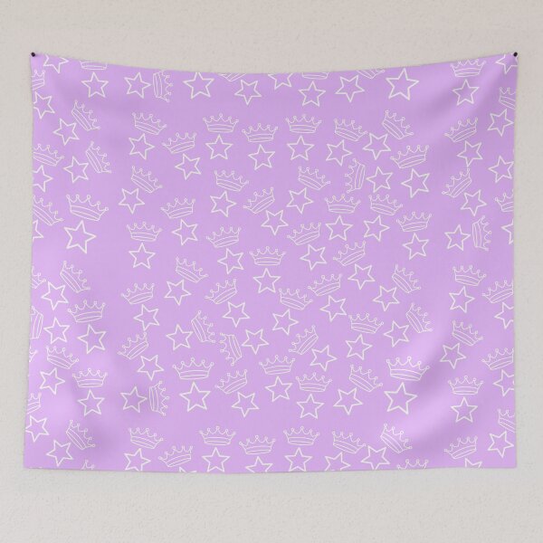 Item preview, Bright Purple Star & Crown Pattern designed and sold by CamilasPrints.