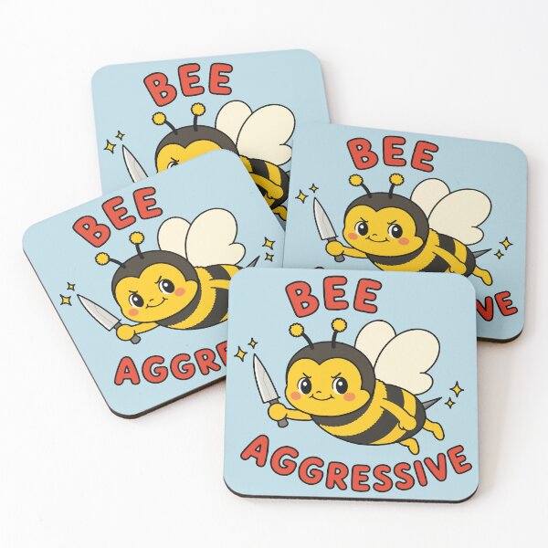 Item preview, Bee Aggressive Cute Angry Bee With Knife designed and sold by BrownHorse90s.