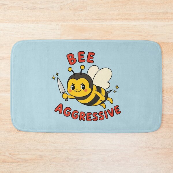 Item preview, Bee Aggressive Cute Angry Bee With Knife designed and sold by BrownHorse90s.