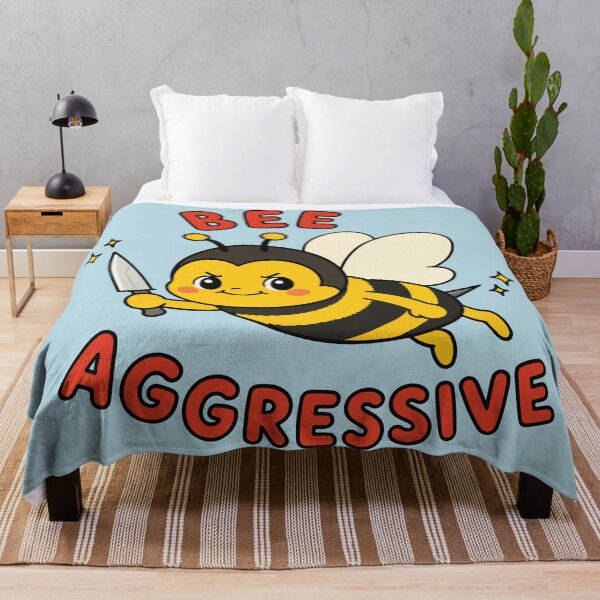 Item preview, Bee Aggressive Cute Angry Bee With Knife designed and sold by BrownHorse90s.
