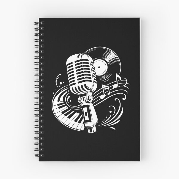 Item preview, Microphone with record and piano music vintage designed and sold by Christine Krahl.
