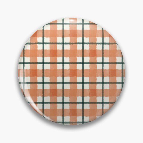 Item preview, Watercolor Terracotta Plaid Pattern Emerald Orange Gingham designed and sold by Angie-Atelier.