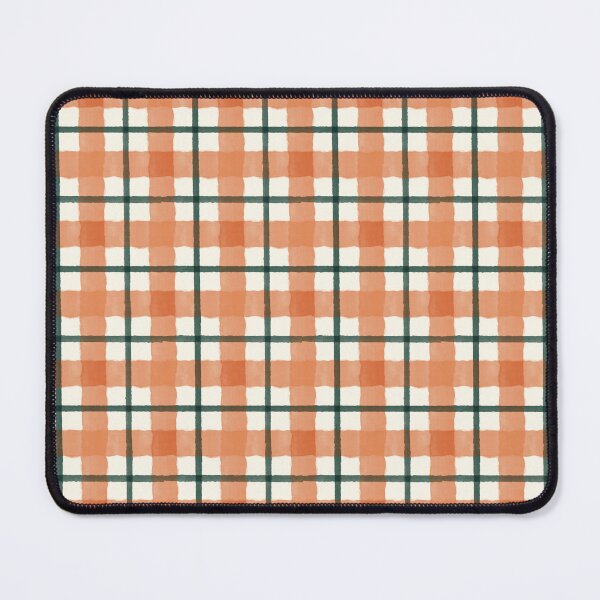 Item preview, Watercolor Terracotta Plaid Pattern Emerald Orange Gingham designed and sold by Angie-Atelier.