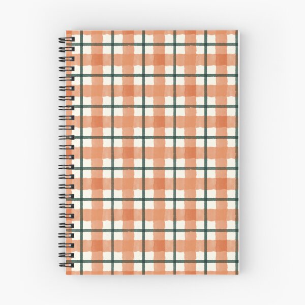 Item preview, Watercolor Terracotta Plaid Pattern Emerald Orange Gingham designed and sold by Angie-Atelier.