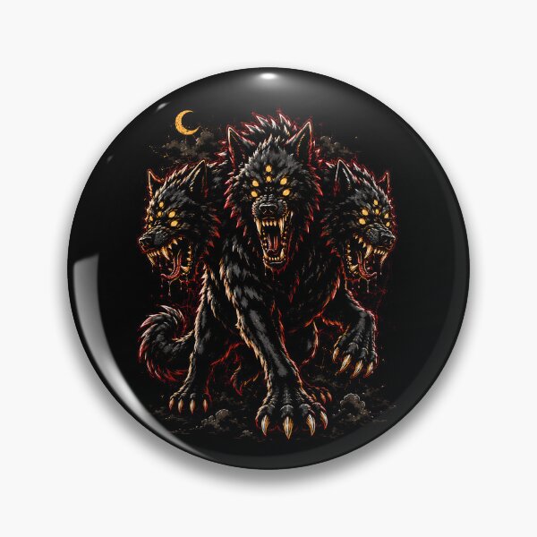 Item preview, Fierce three-headed wolf design for bold enthusiasts designed and sold by rafaeltto.