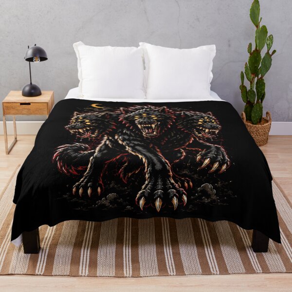 Item preview, Fierce three-headed wolf design for bold enthusiasts designed and sold by rafaeltto.