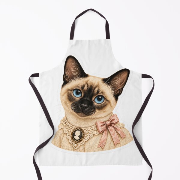 Item preview, Victorian Siamese Cat – Elegant Vintage Cat with Cameo Sticker designed and sold by ChicClicker.
