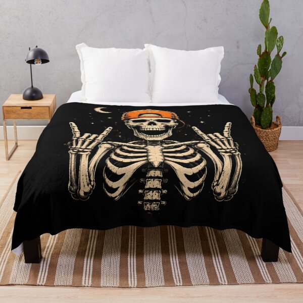 Item preview, Cool Skeleton with Cap and Rock On Gesture Halloween designed and sold by rafaeltto.