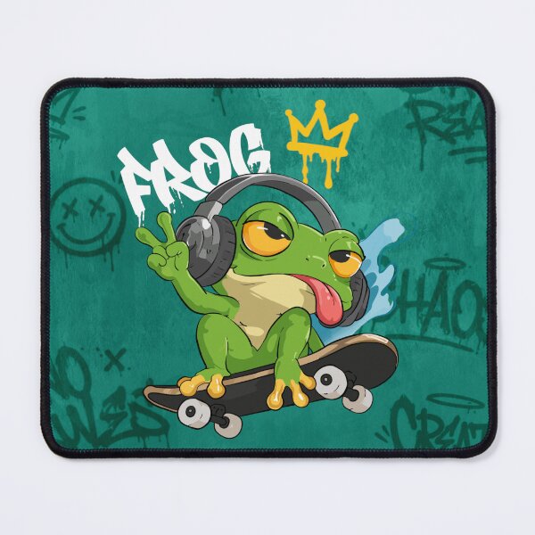 Item preview, Kickflip Croak – Frog Skateboarding Street Art Sticker designed and sold by Smuchie.