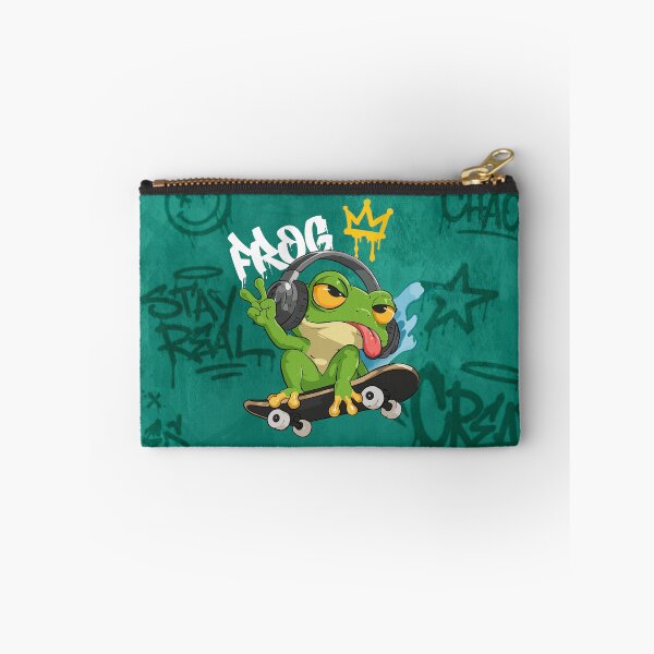 Item preview, Kickflip Croak – Frog Skateboarding Street Art Sticker designed and sold by Smuchie.