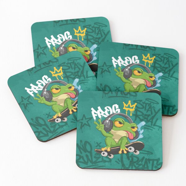 Item preview, Kickflip Croak – Frog Skateboarding Street Art Sticker designed and sold by Smuchie.