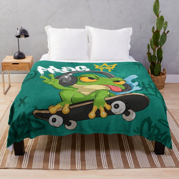 Item preview, Kickflip Croak – Frog Skateboarding Street Art Sticker designed and sold by Smuchie.