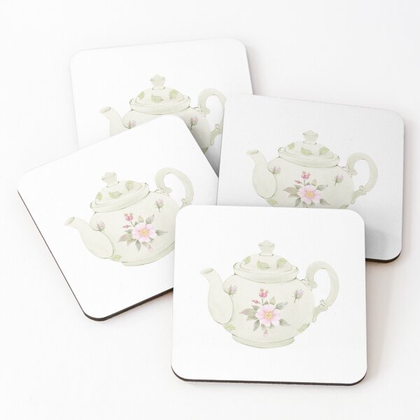 Item preview, Watercolor Floral Porcelain Teapot with Roses and Leaves designed and sold by Sagi Jane Art.