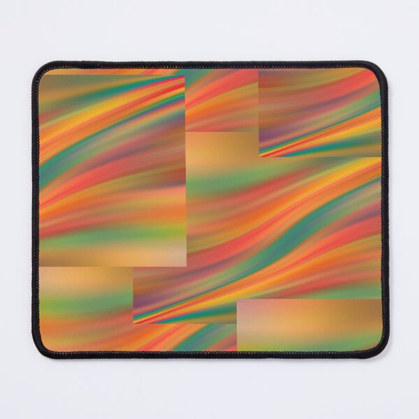 Item preview, Wavy Orange and Green Abstract Wave Pattern Art designed and sold by NikBrin Prevail .