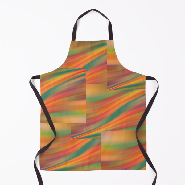 Item preview, Wavy Orange and Green Abstract Wave Pattern Art designed and sold by NikBrin Prevail .