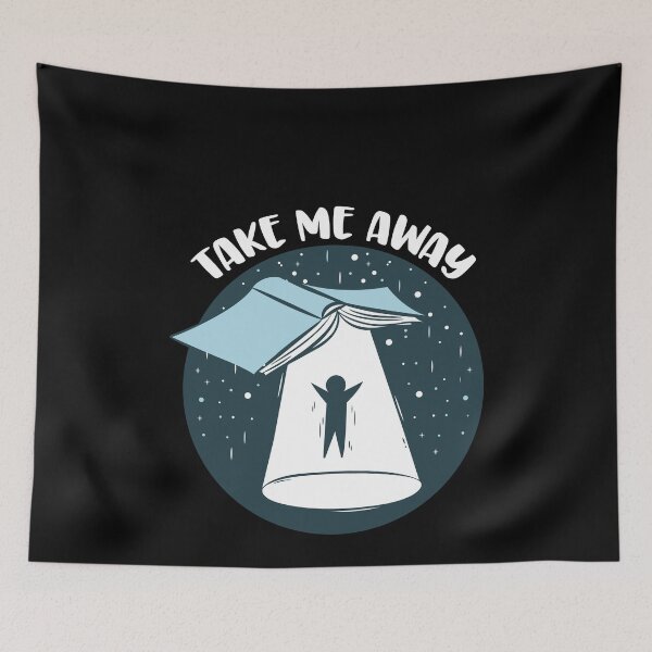 Item preview, Funny Book Lover UFO Take Me Away Book Club Book Reader designed and sold by farhanhafeez.