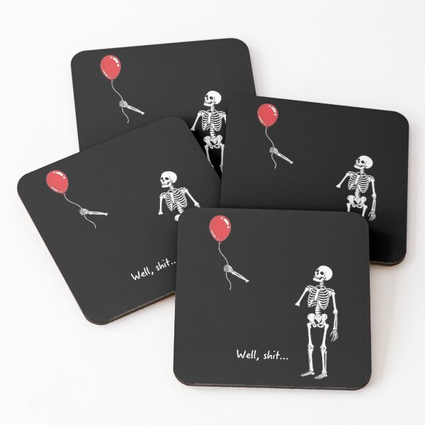 Item preview, Well Skeleton Holding Balloon Gothic Halloween designed and sold by puzchresta.