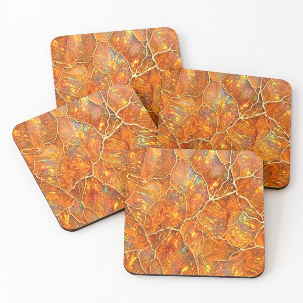 Item preview, Opal field with continuous gold cracks - mosaic window mosaic designed and sold by Segasprojects.
