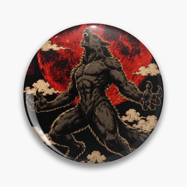 Item preview, Fierce werewolf howling at the blood moon designed and sold by rafaeltto.