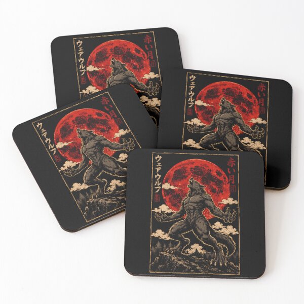 Item preview, Fierce werewolf howling at the blood moon designed and sold by rafaeltto.