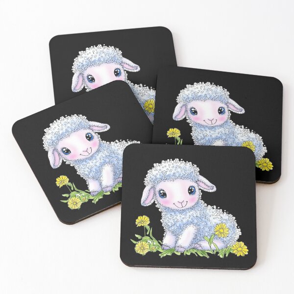 Item preview, Cute Cartoon Lamb with Flowers designed and sold by sreabby.