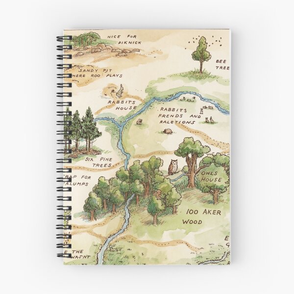 Item preview, 100 Acre Wood Map - Winnie the Pooh designed and sold by Coloor.
