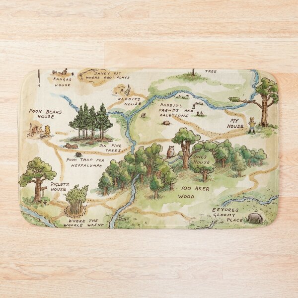 Item preview, 100 Acre Wood Map - Winnie the Pooh designed and sold by Coloor.