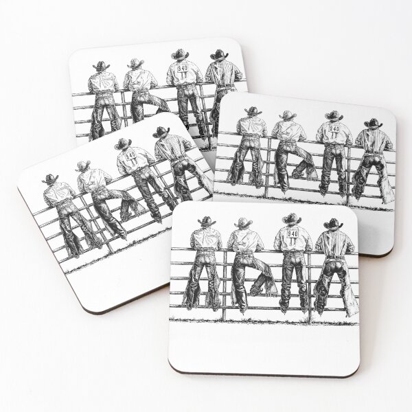 Item preview, Western Cowboys on Fence, Rodeo designed and sold by dariakustocr.