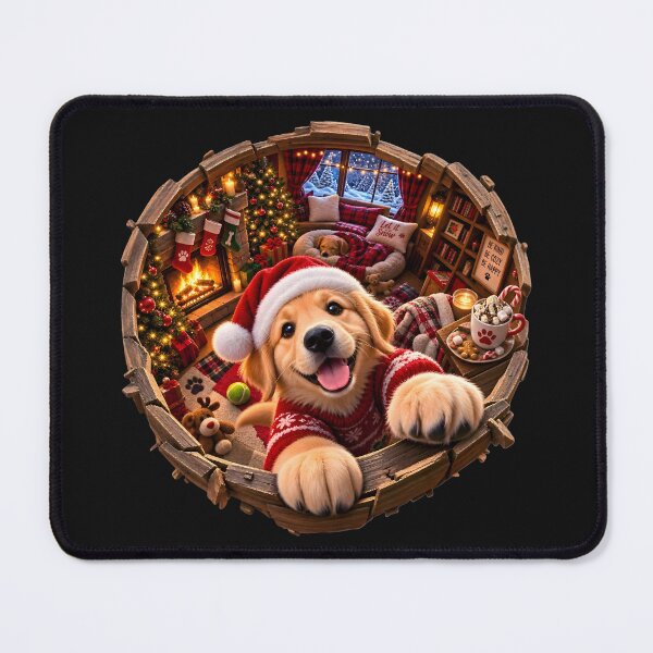 Item preview, 3D Christmas Puppy Cozy Cabin designed and sold by AI-Only Creations.