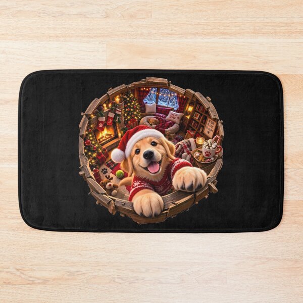 Item preview, 3D Christmas Puppy Cozy Cabin designed and sold by AI-Only Creations.