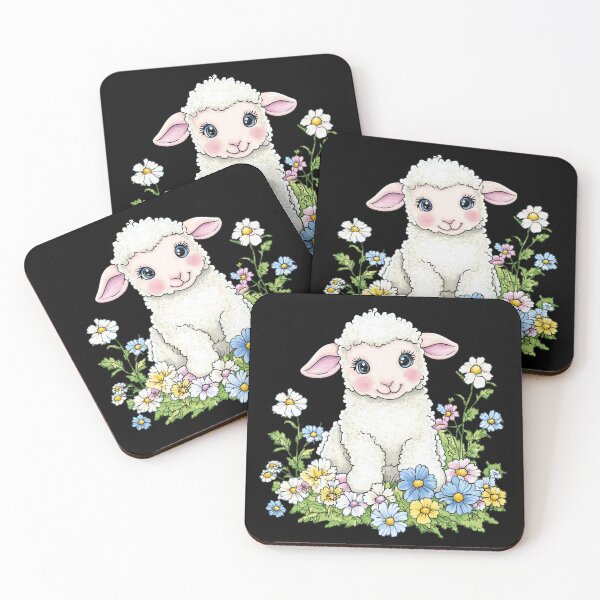 Item preview, Cute Lamb Among Blooms designed and sold by sreabby.