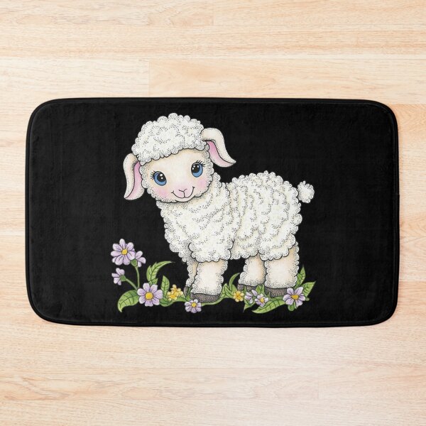 Item preview, Cute Lamb with Flowers designed and sold by sreabby.