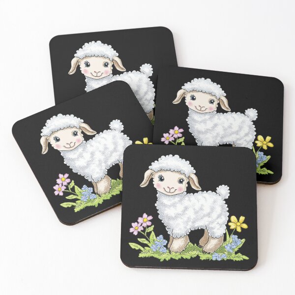 Item preview, Cute Lamb with Flowers designed and sold by sreabby.