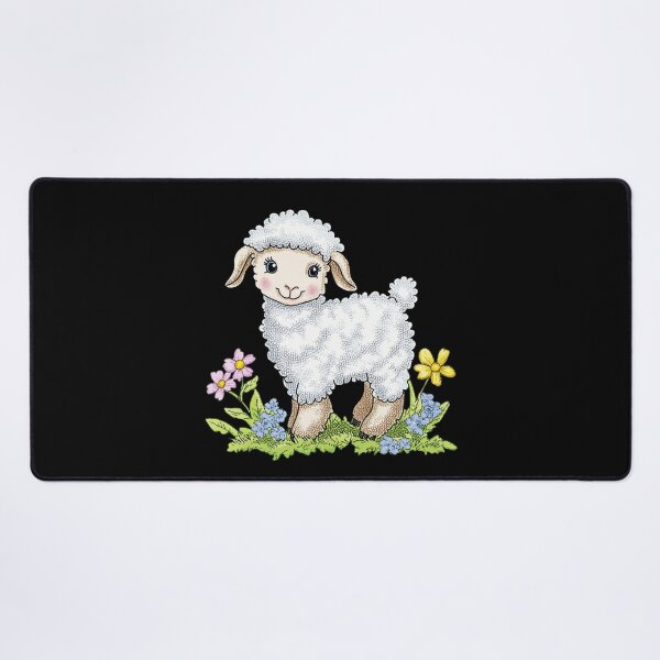 Item preview, Cute Lamb with Flowers designed and sold by sreabby.