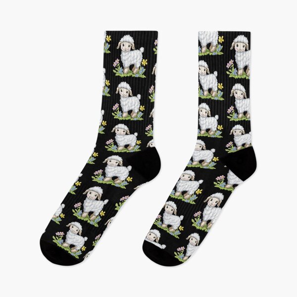 Item preview, Cute Lamb with Flowers designed and sold by sreabby.