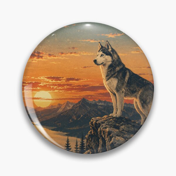 Item preview, Vintage Husky Sunset Adventure designed and sold by Bartas2026.