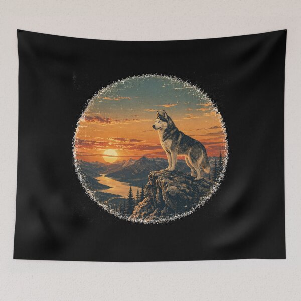 Item preview, Vintage Husky Sunset Adventure designed and sold by Bartas2026.